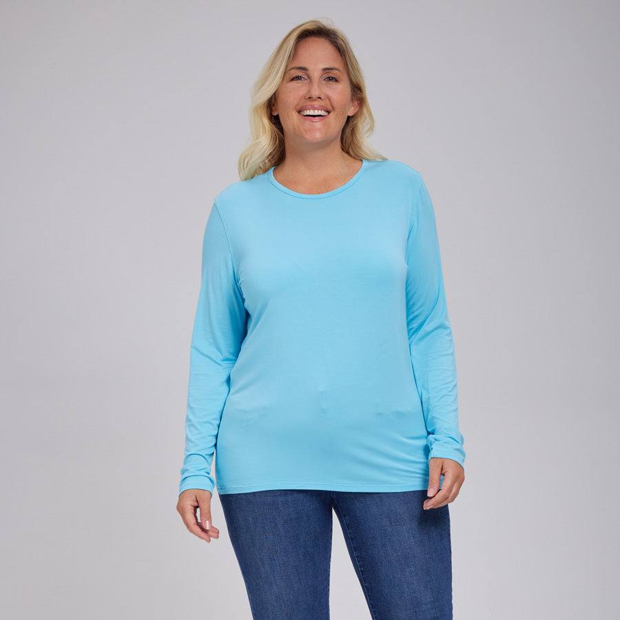 Womens Everyday Long Sleeve Crew Tee