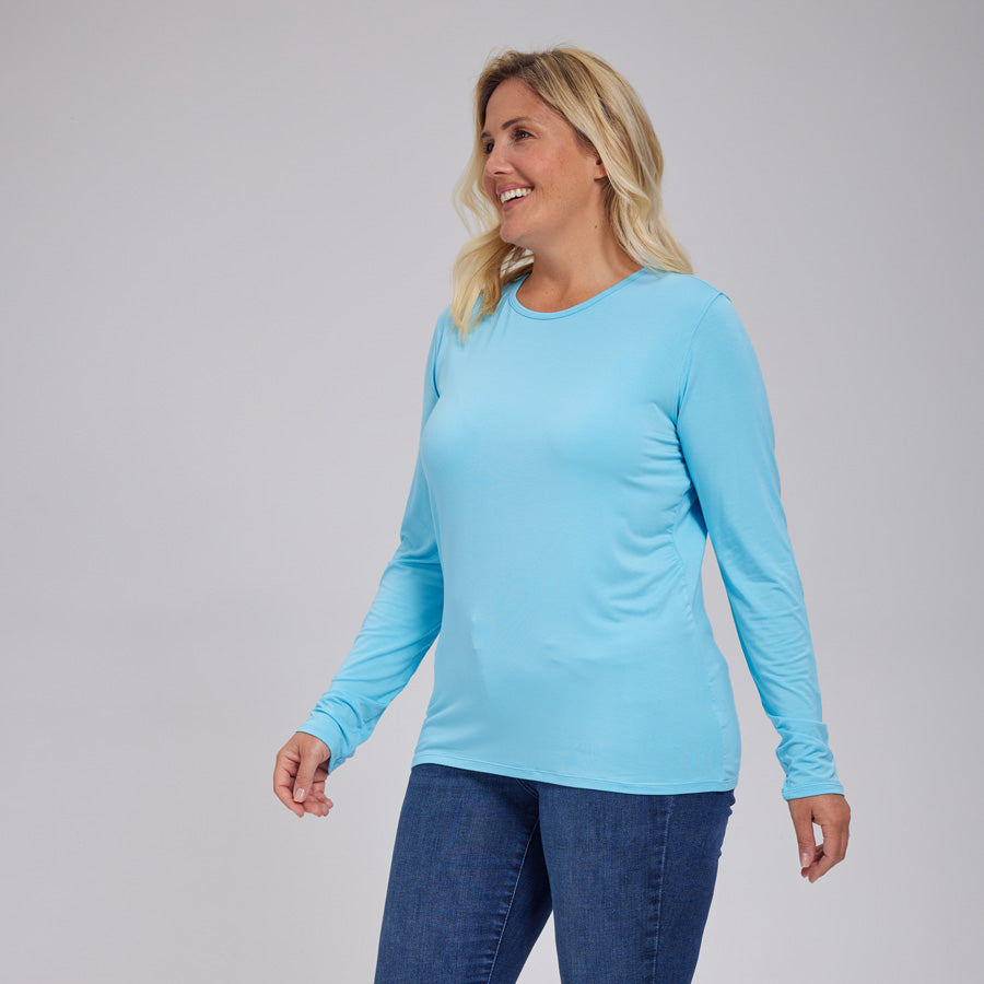 Womens Everyday Long Sleeve Crew Tee