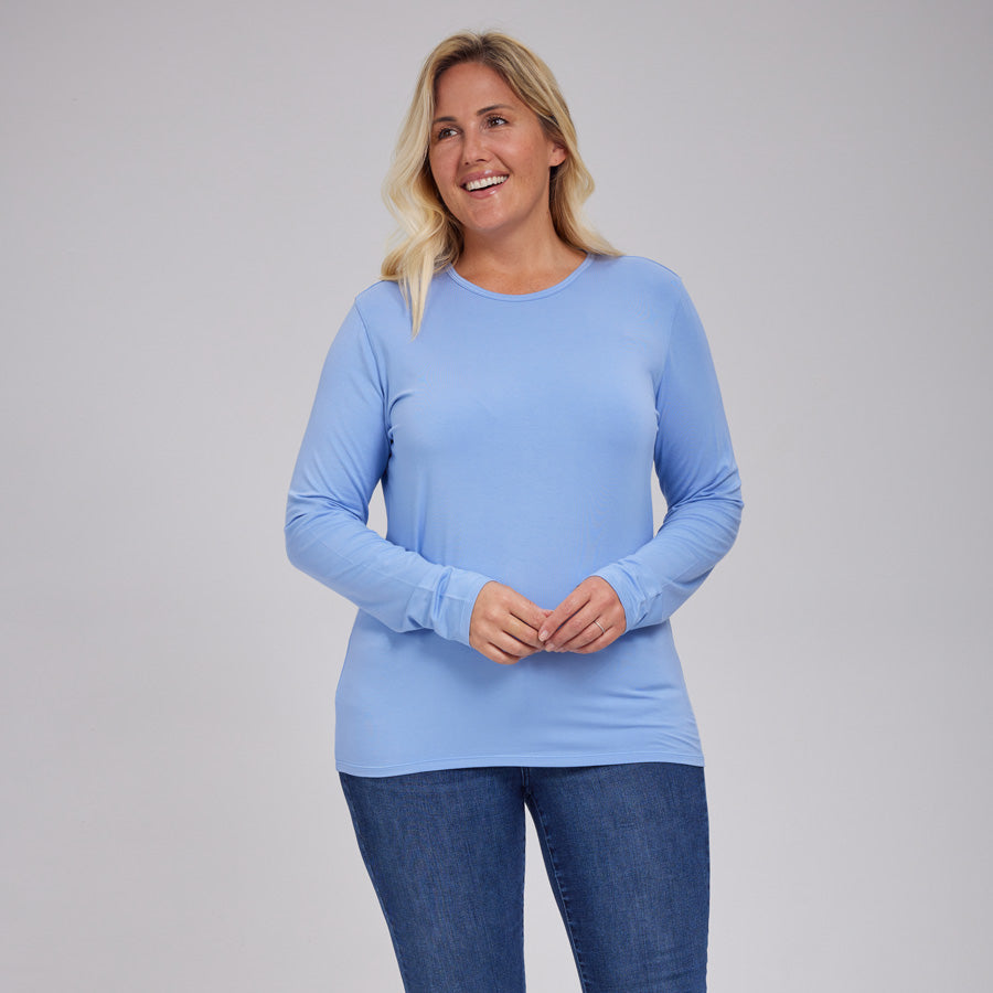 Womens Everyday Long Sleeve Crew Tee