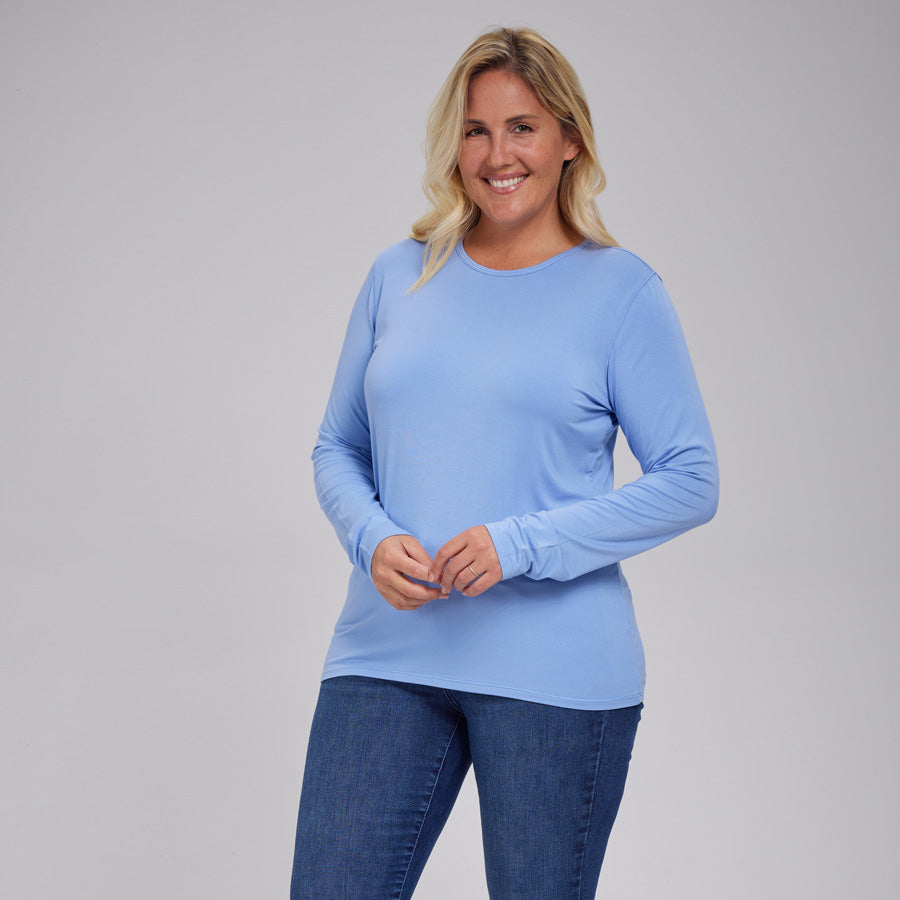 Womens Everyday Long Sleeve Crew Tee