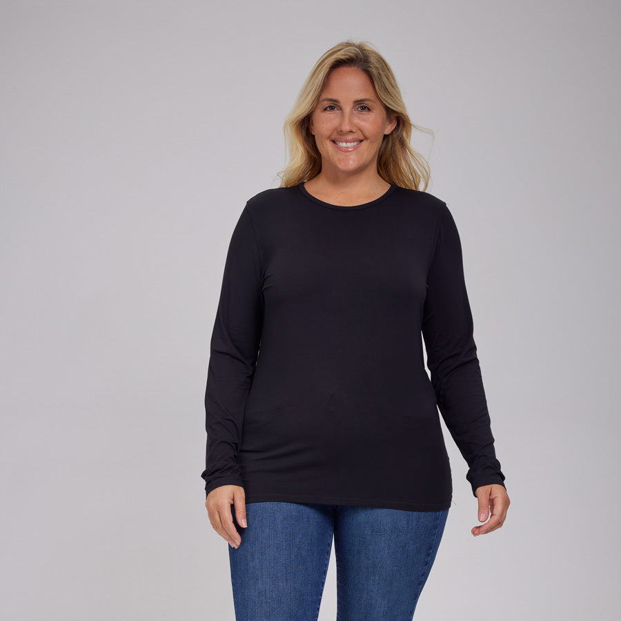 Womens Everyday Long Sleeve Crew Tee