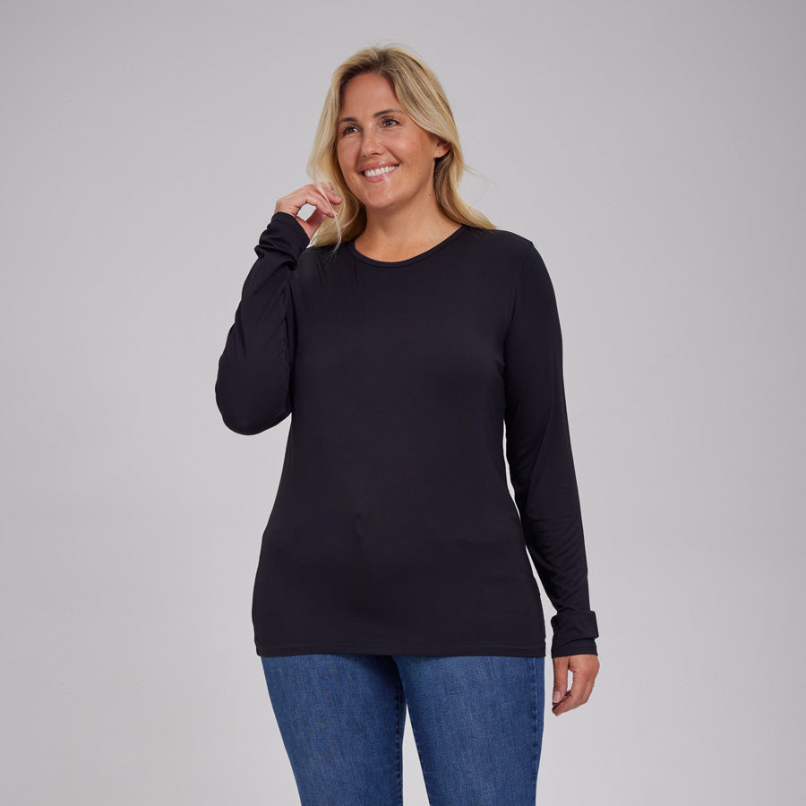 Womens Everyday Long Sleeve Crew Tee