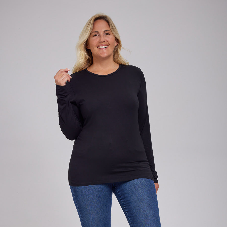 Womens Everyday Long Sleeve Crew Tee