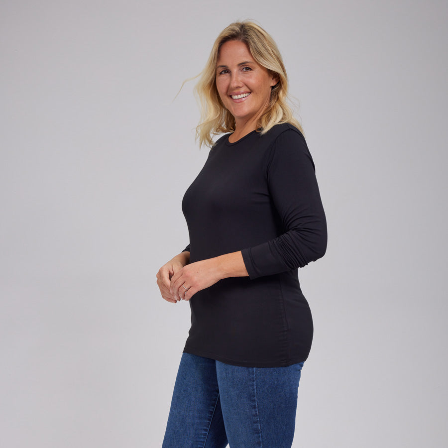 Womens Everyday Long Sleeve Crew Tee
