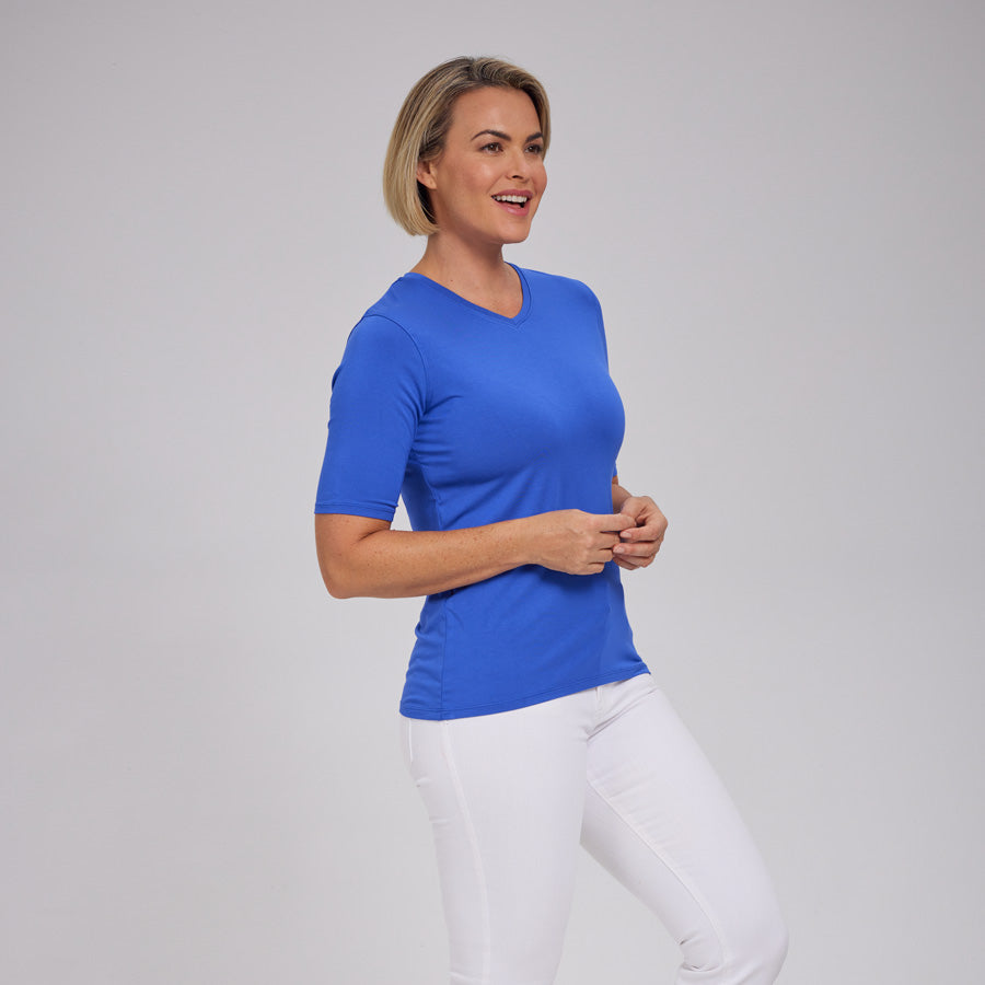 Womens Everyday Short Sleeve V-Neck Tee