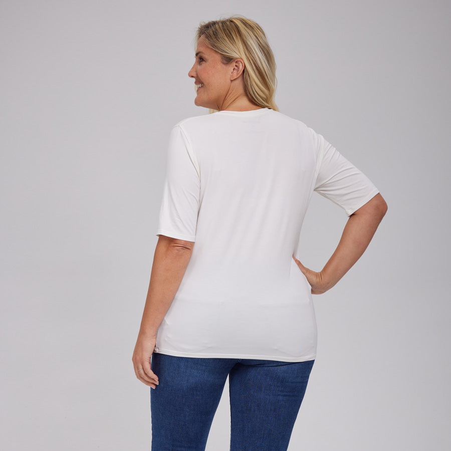 Womens Everyday Short Sleeve V-Neck Tee