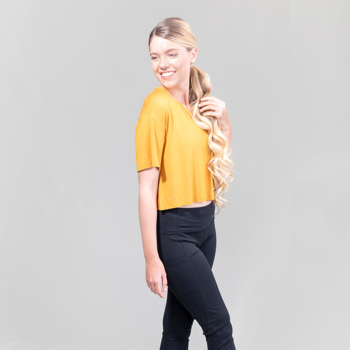 Womens Highnoon V Neck Croptop UPF50+