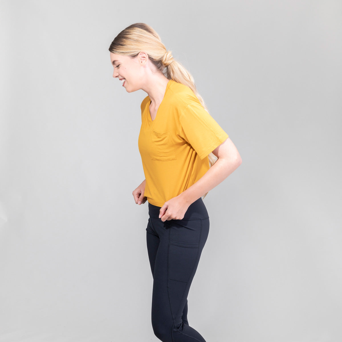 Womens Highnoon V Neck Croptop UPF50+