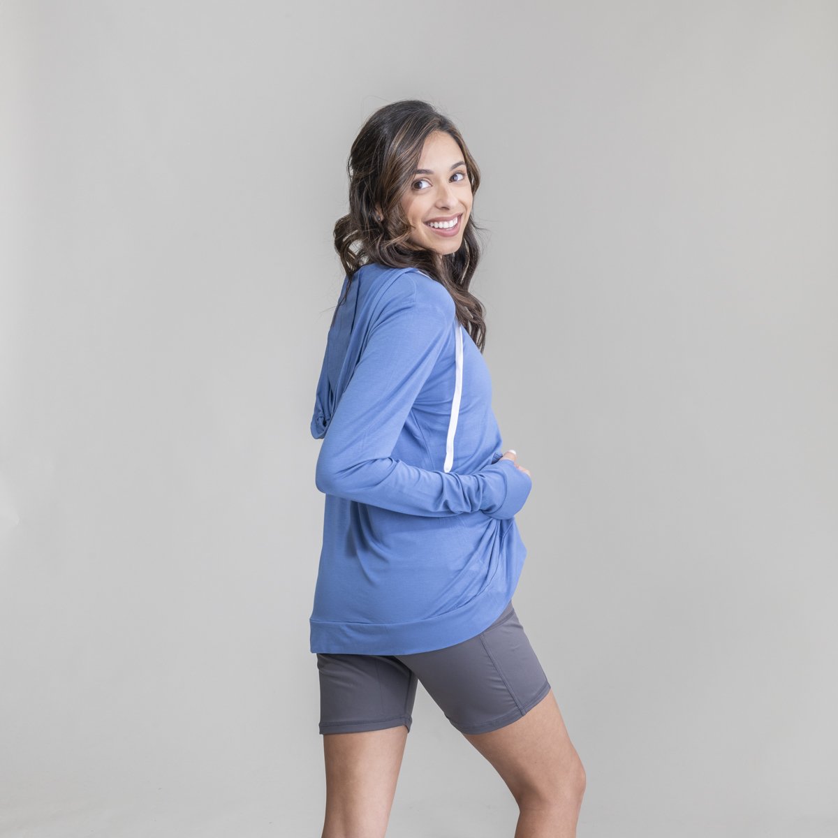Womens Lightweight Dusk V-Neck Hoodie UPF50+