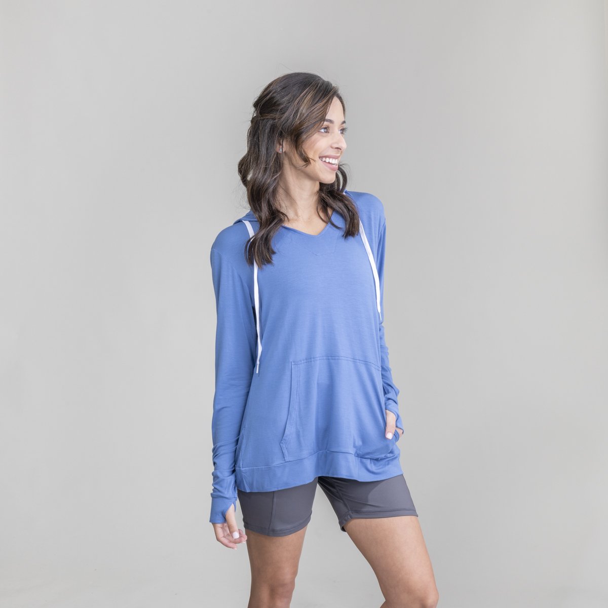 Womens Lightweight Dusk V-Neck Hoodie UPF50+