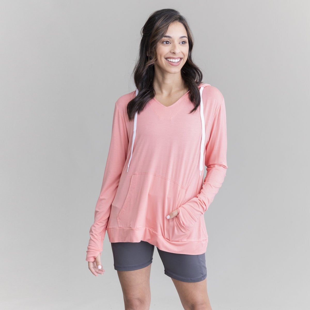 Womens Lightweight Dusk V-Neck Hoodie UPF50+