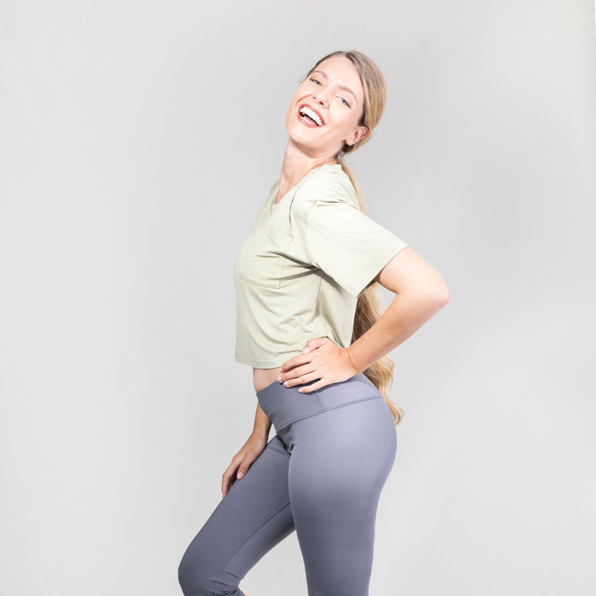 Womens Highnoon V Neck Croptop UPF50+