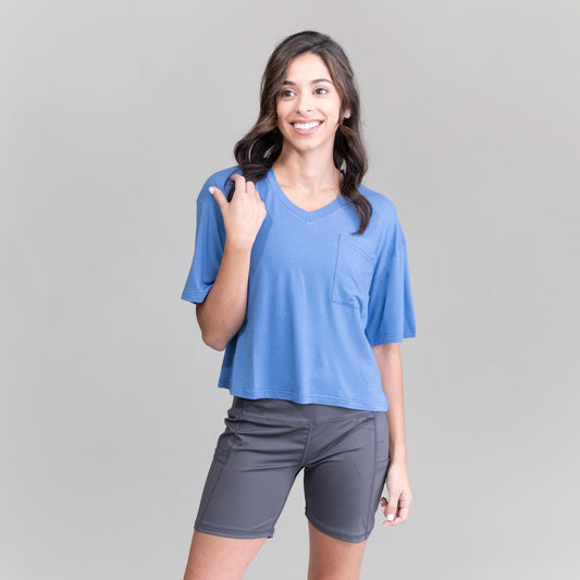 Womens Highnoon V Neck Croptop UPF50+