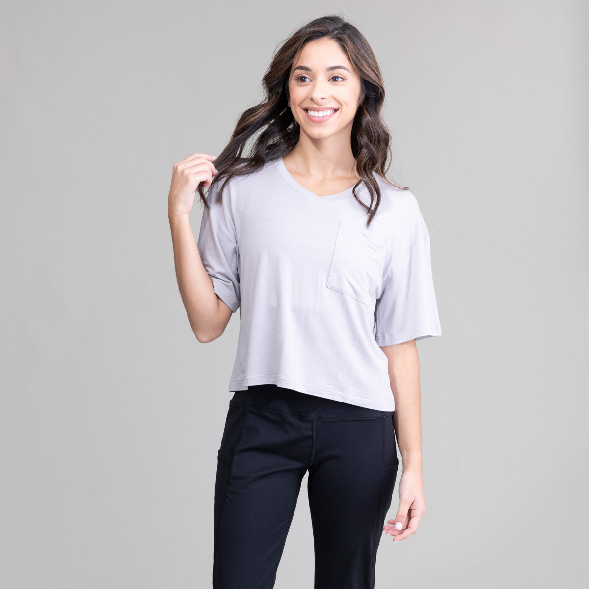 Womens Highnoon V Neck Croptop UPF50+