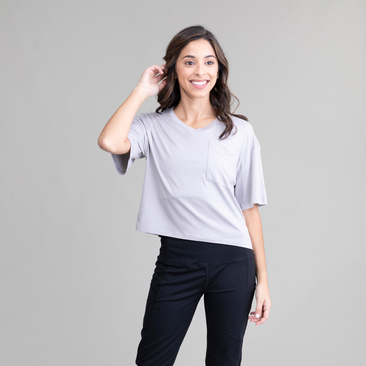 Womens Highnoon V Neck Croptop UPF50+