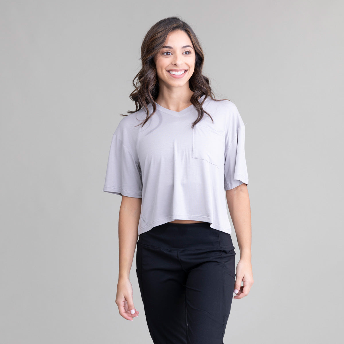 Womens Highnoon V Neck Croptop UPF50+