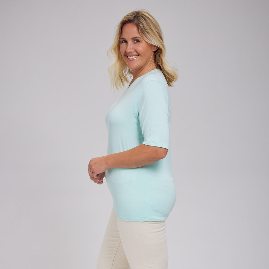 Womens Everyday Short Sleeve V-Neck Tee