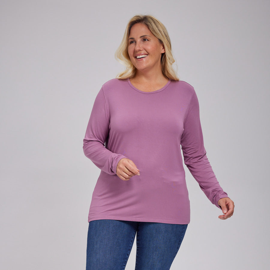 Womens Everyday Long Sleeve Crew Tee