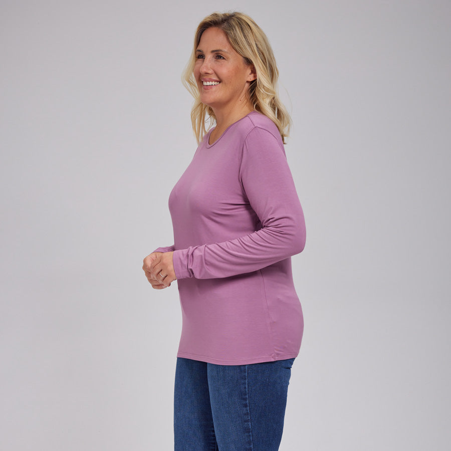 Womens Everyday Long Sleeve Crew Tee