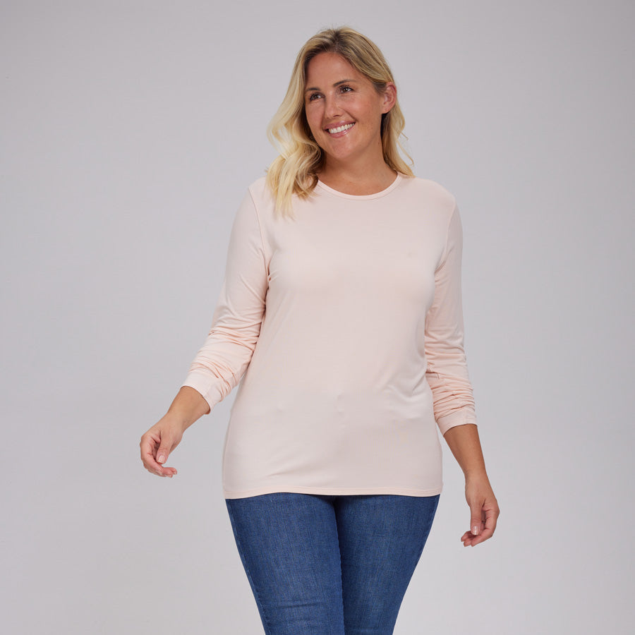 Womens Everyday Long Sleeve Crew Tee