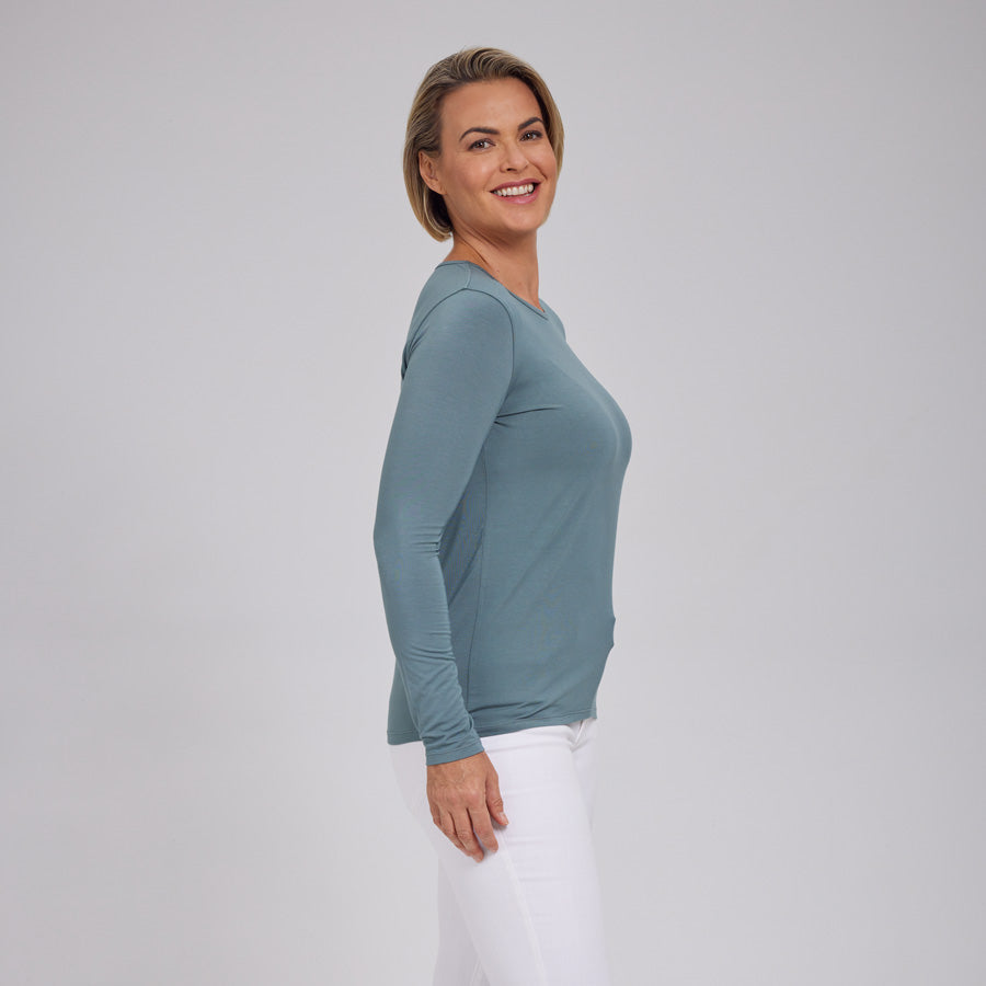 Womens Everyday Long Sleeve Crew Tee