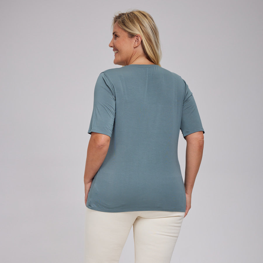 Womens Everyday Short Sleeve V-Neck Tee