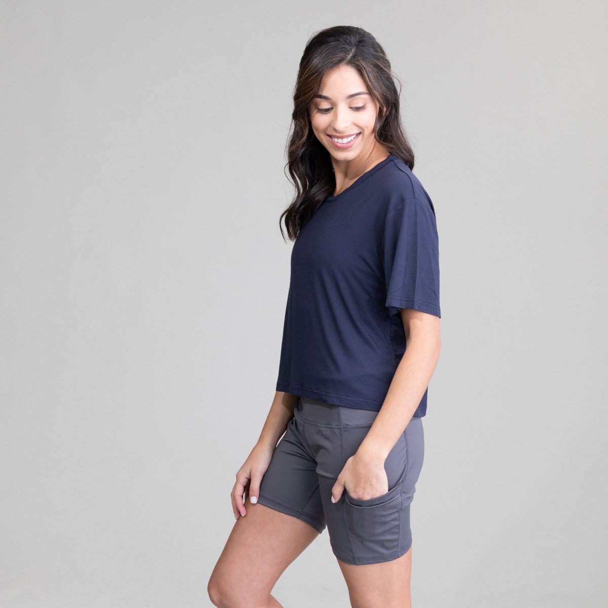 Womens Seaside Crew Croptop UPF50+