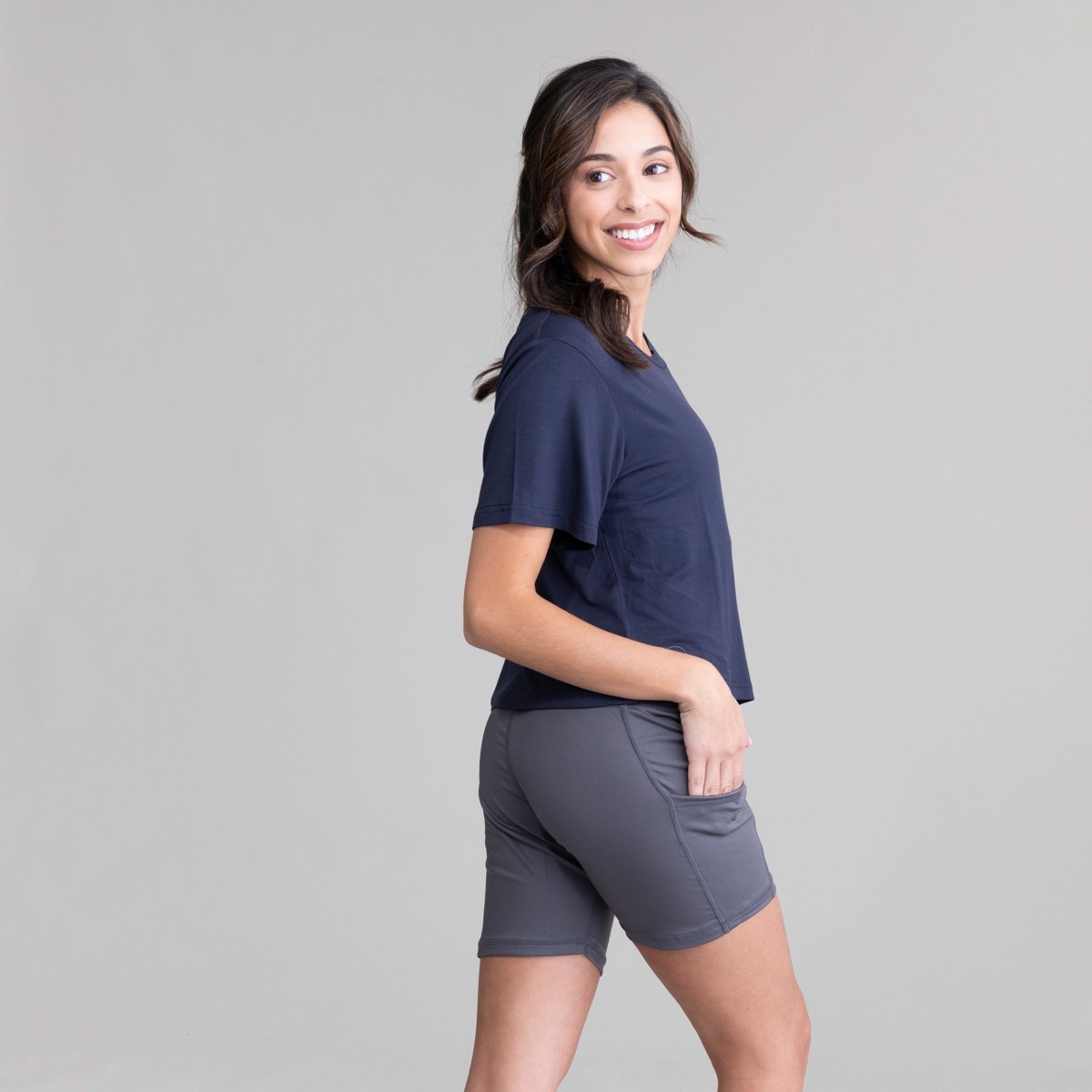 Womens Seaside Crew Croptop UPF50+