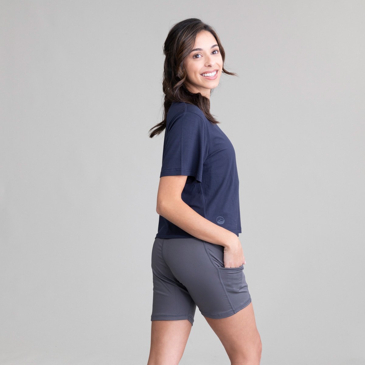Womens Seaside Crew Croptop UPF50+