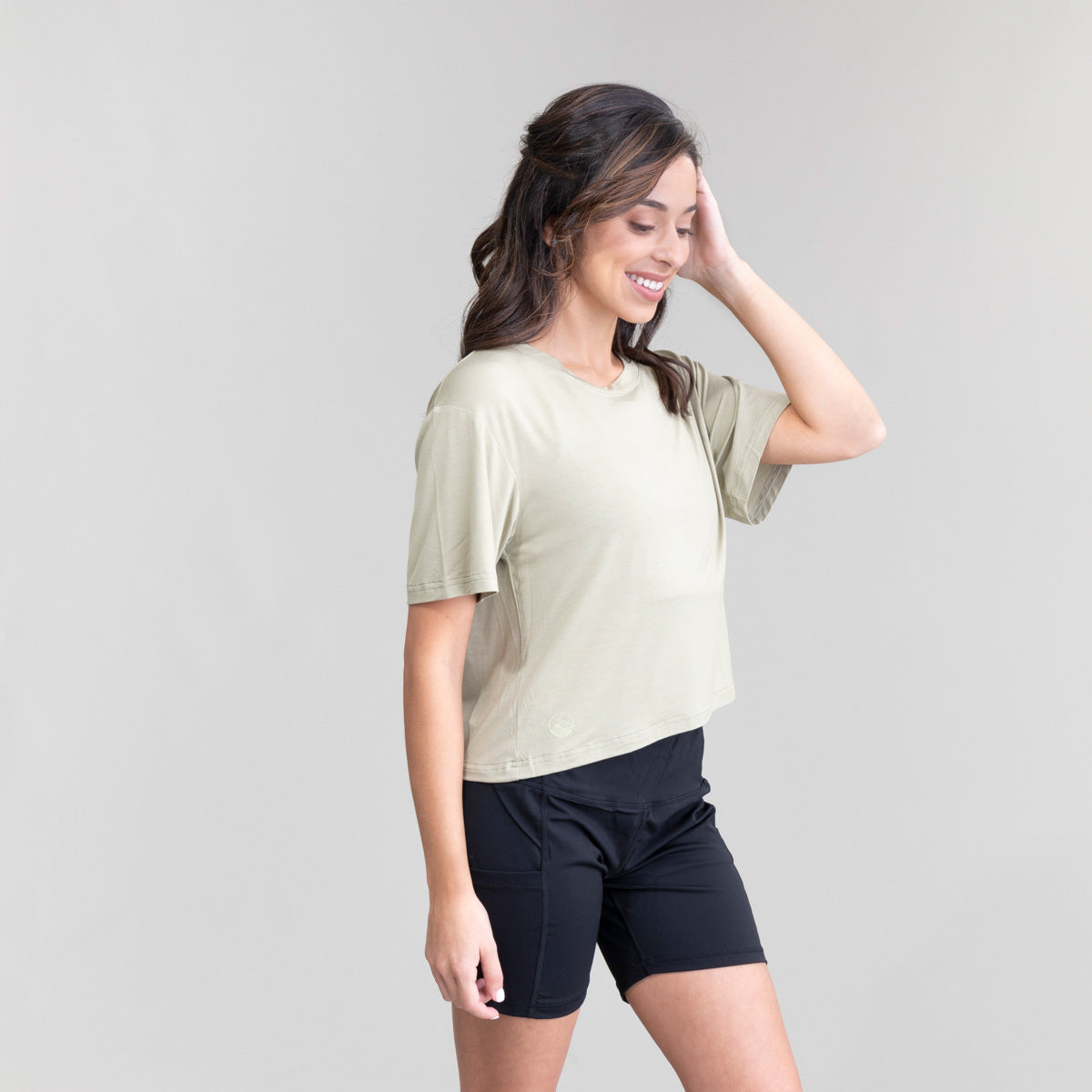 Womens Seaside Crew Croptop UPF50+