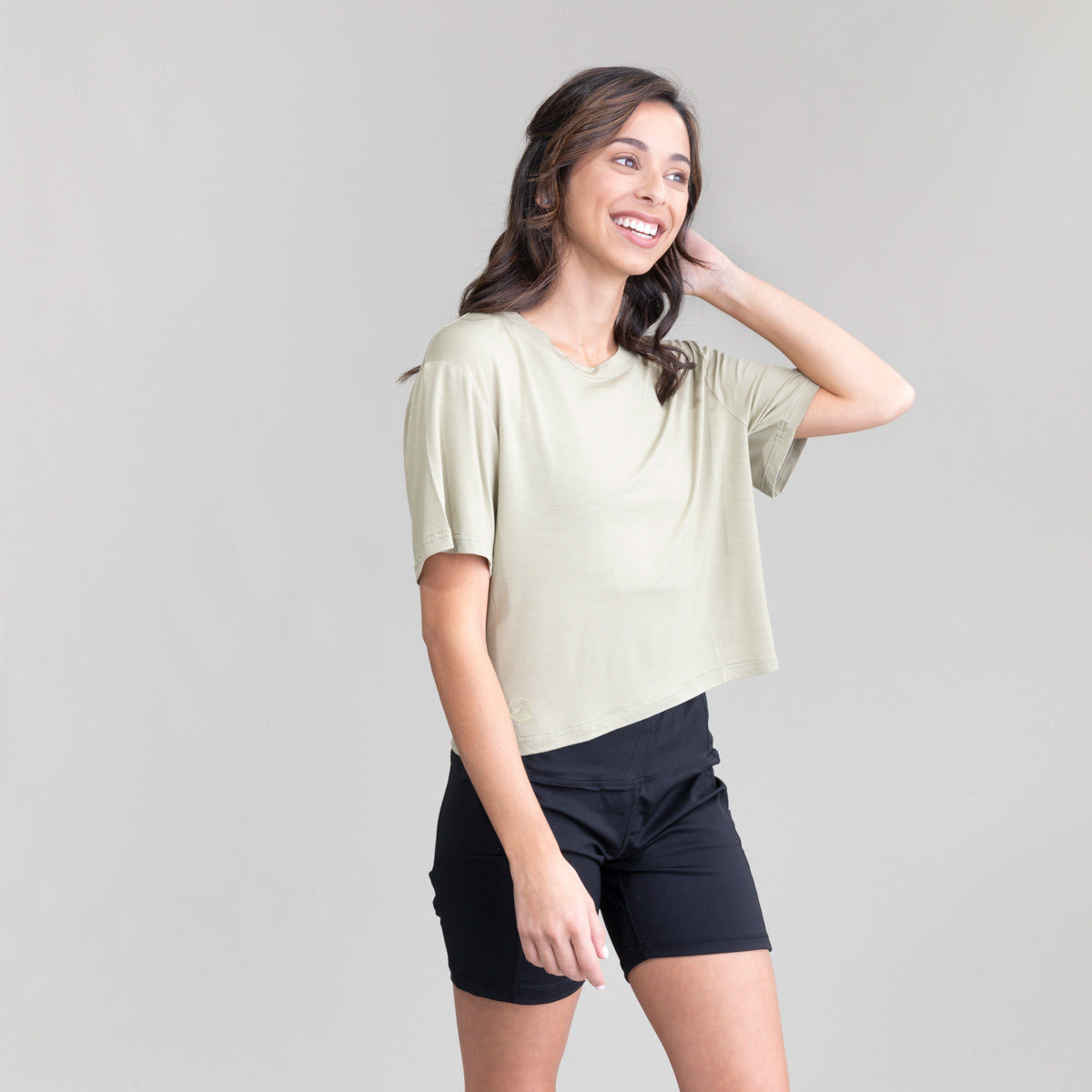 Womens Seaside Crew Croptop UPF50+
