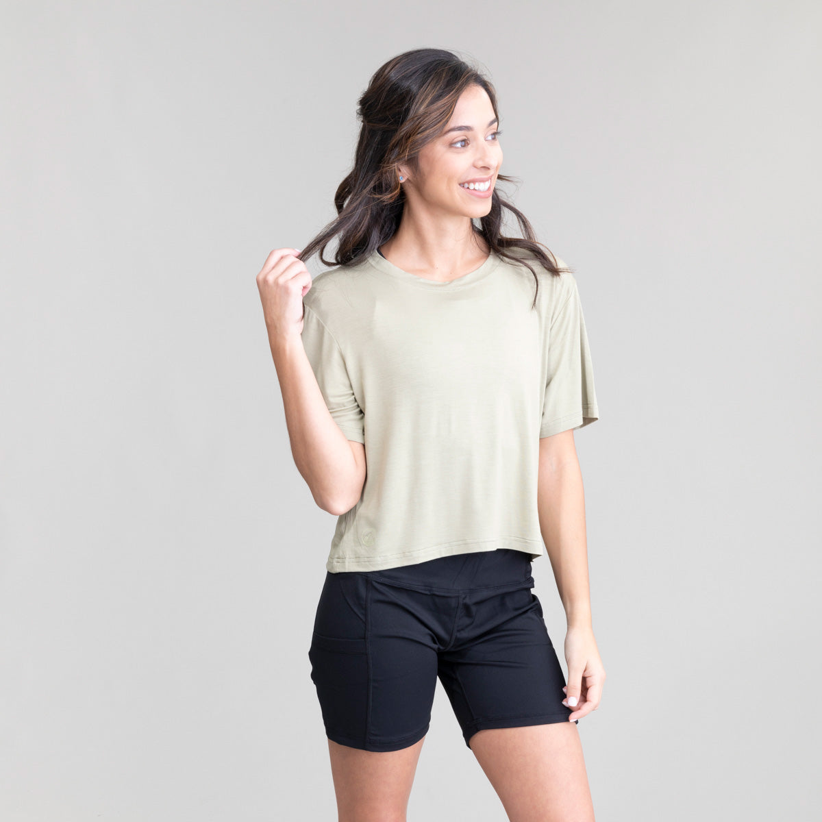 Womens Seaside Crew Croptop UPF50+