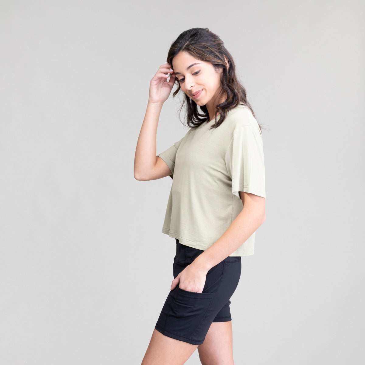 Womens Seaside Crew Croptop UPF50+