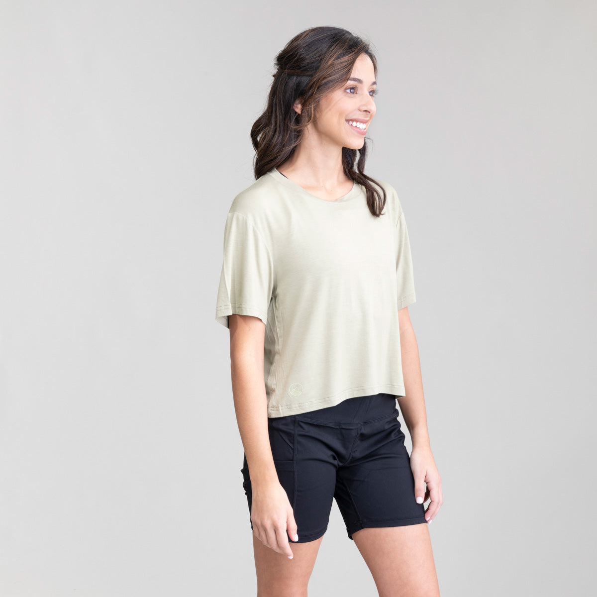 Womens Seaside Crew Croptop UPF50+