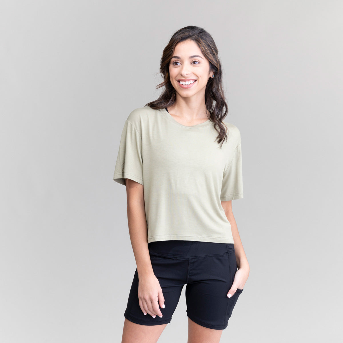 Womens Seaside Crew Croptop UPF50+
