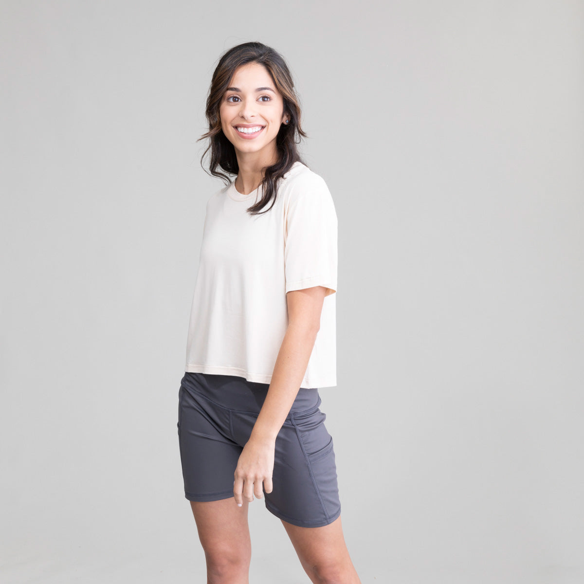 Womens Seaside Crew Croptop UPF50+