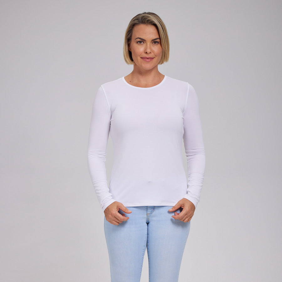 Womens Everyday Long Sleeve Crew Tee