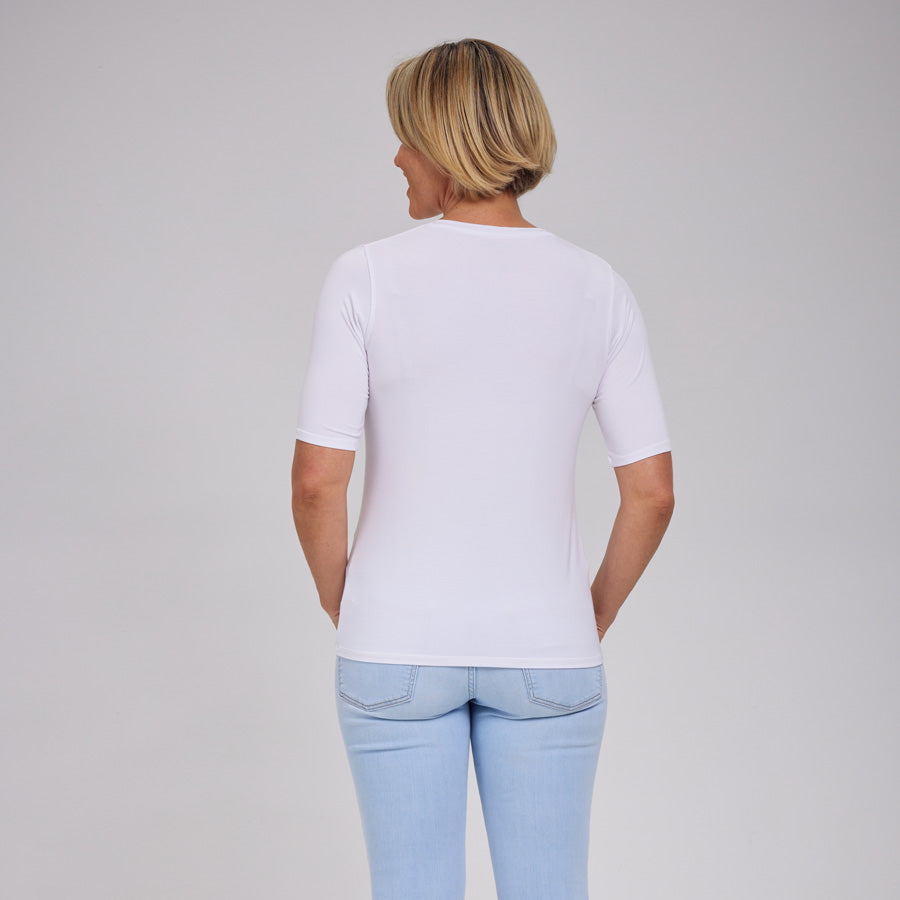 Womens Everyday Short Sleeve V-Neck Tee